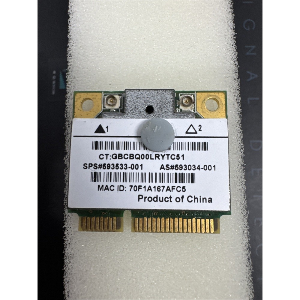 HP OEM 593533-001 RTL8191SE 802.11b/g/n WLAN PCIe Half WN6605LH